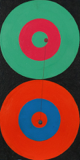 o. T., 1966, Farbe auf Holz, Draht, 63 x 32 x 11,5 cm